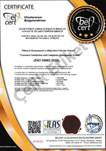 ISO 10002 Customer Satisfaction and Complaints Management certificate