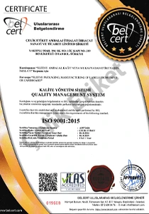 ISO 9001 Quality Management System certificate