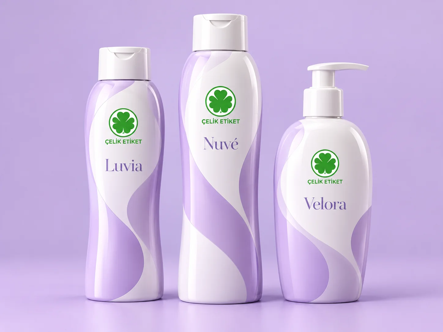 Shampoo bottles — Çelik Etiket shrink sleeve etiket